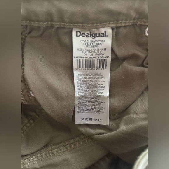 Desigual Exotic Miami Skinny Pant in Tan US Size 4 Euro Size 38 - Picture 7 of 16